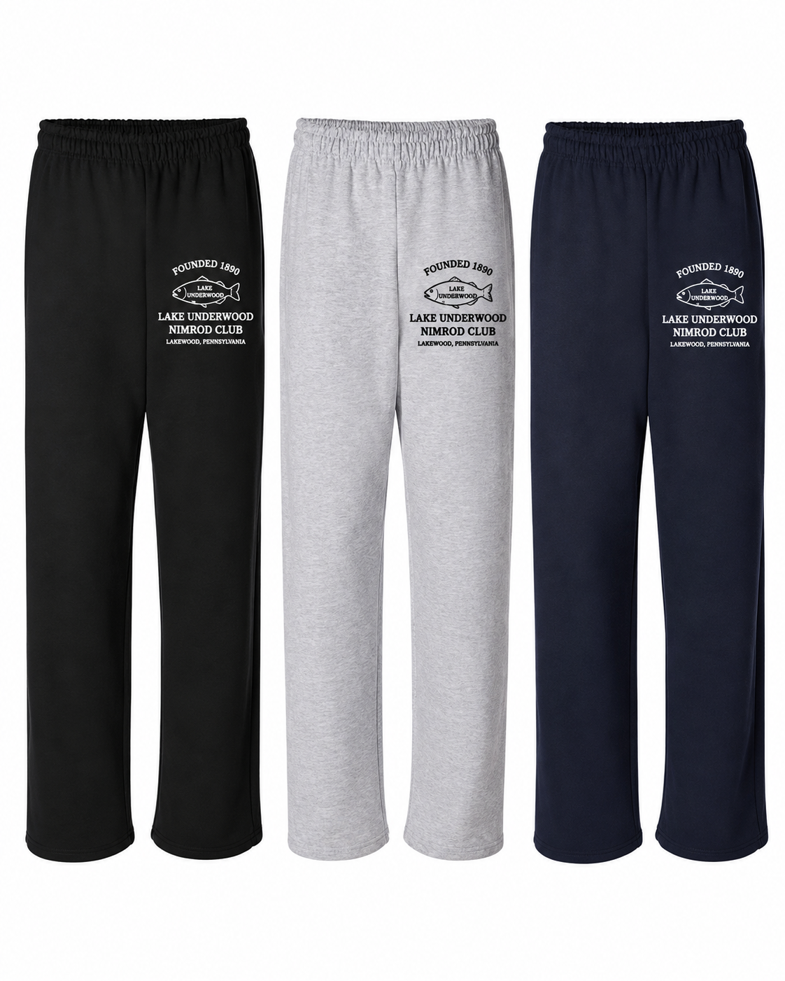 Lake Underwood open bottom sweatpants